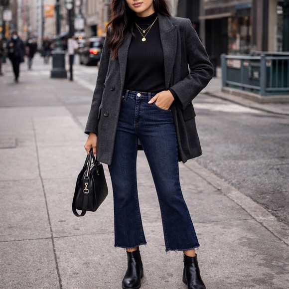 rag & bone Denim - Rag & Bone Cropped Raw Fray Hem Flare Jeans " Dune" Size 27